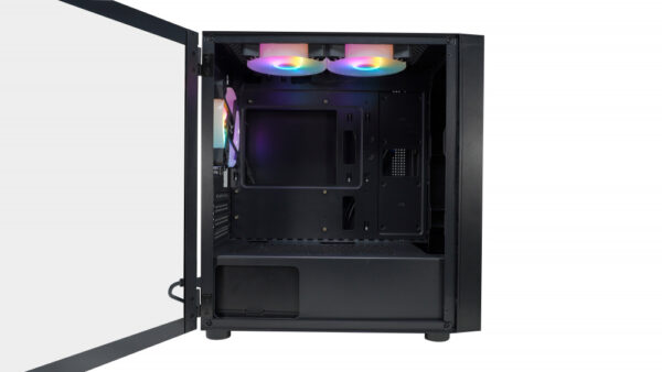 GABINETE EVOTEC (EV-1018) TAIPEI,MICRO ATX,SIN FUENTE,2*USB 2.0,1*USB 3.0,ACRILICO,NEGRO - Imagen 5