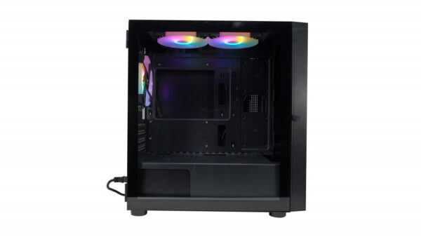 GABINETE EVOTEC (EV-1018) TAIPEI,MICRO ATX,SIN FUENTE,2*USB 2.0,1*USB 3.0,ACRILICO,NEGRO - Imagen 4
