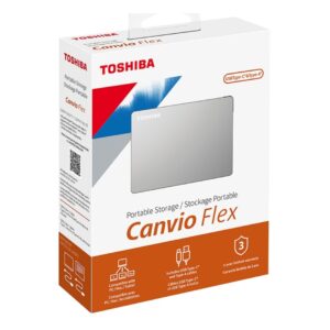 DISCO DURO EXTERNO TOSHIBA 4TB 2.5" (HDTX140XSCCA) CANVIO FLEX,USB 3.0 Y TIPO C, PC,MAC,IPAD,TABLET