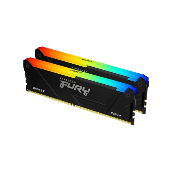 MEMORIA DIMM DDR4 KINGSTON (KF432C16BB2AK2/16) 16GB (KIT 2X8GB) 3200MHZ, CL16, FURY BEAST RGB, NON-