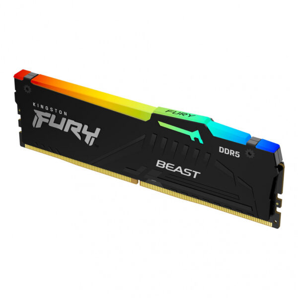 MEMORIA DIMM DDR5 KINGSTON (KF556C40BBA-16) 16GB (1X16GB) 5600MHZ, CL40  FURY BEAST RGB, MXP - Imagen 2