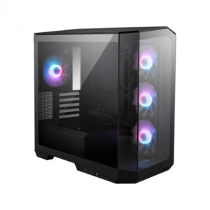 GABINETE MSI (MAG PANO M100R PZ) NEGRO, VIDRIO TEMPLADO, 4*VENTILADOR ARGB, MICRO ATX, SIN FUENTE
