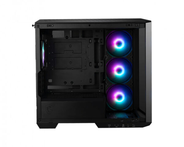 GABINETE MSI (MAG PANO M100R PZ) NEGRO, VIDRIO TEMPLADO, 4*VENTILADOR ARGB, MICRO ATX, SIN FUENTE - Imagen 2