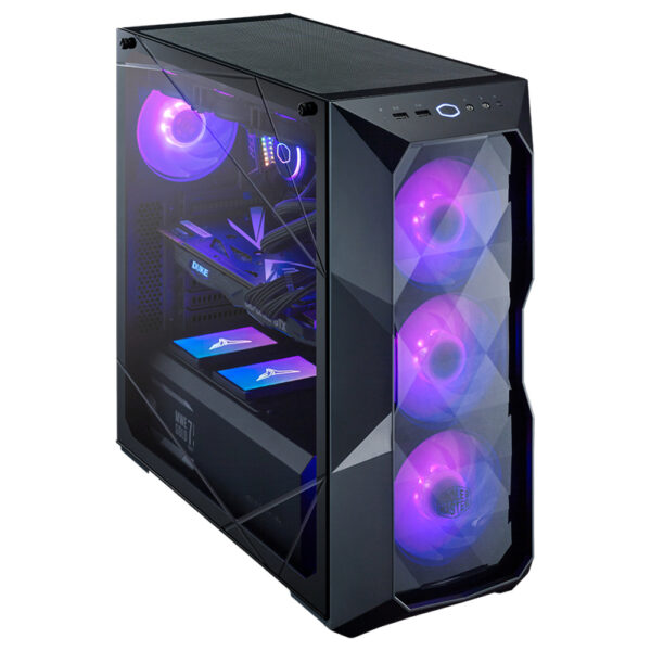 GABINETE COOLER MASTER (MCB-D500D-KGNN-SAU) MASTERBOX TD500 CRYSTAL,NEGRO,ARGB,MEDIA TORRE,S/FUENTE - Imagen 2