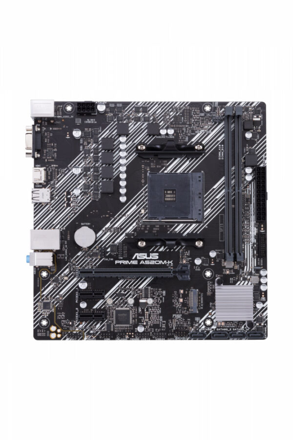 MOTHERBOARD ASUS (PRIME A520M-K)SOCKET AM4,2*DDR4,HDMI2.1,VGA,PCIE-3.0,MICRO ATX - Imagen 2