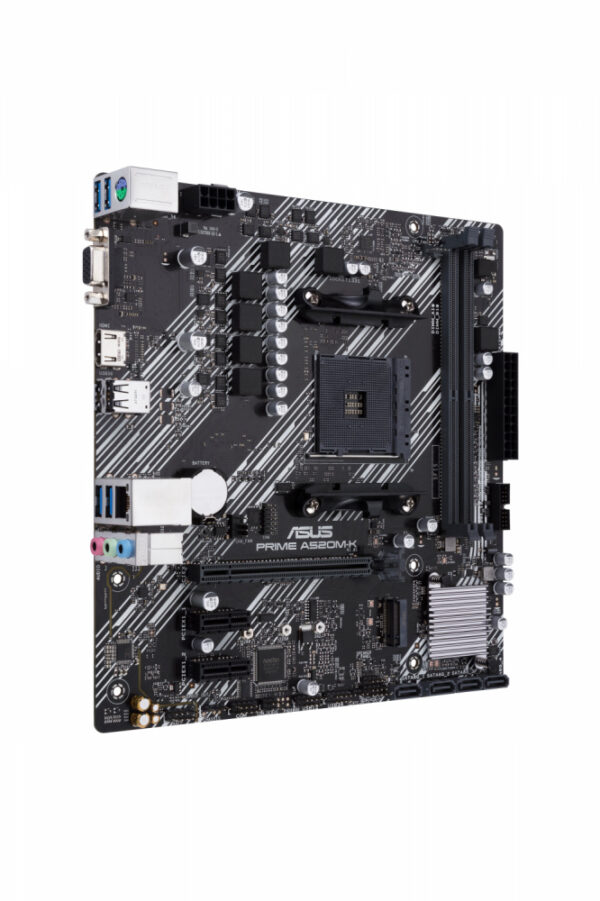 MOTHERBOARD ASUS (PRIME A520M-K)SOCKET AM4,2*DDR4,HDMI2.1,VGA,PCIE-3.0,MICRO ATX - Imagen 3