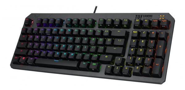 TECLADO ASUS (RA07 TUF K3 GEN II/RD/CA/ABS) OPTO MECANICO SWITCH ROJO,TECLAS PROGRAMABLES,RGB,NEGRO - Imagen 2