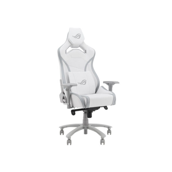 SILLA GAMING ASUS (SL301CW ROG CHARIOT X CORE/WH/US)REPOSABRAZOS 4D,ESTILO AUTO DE CARRERAS, SOP LUM