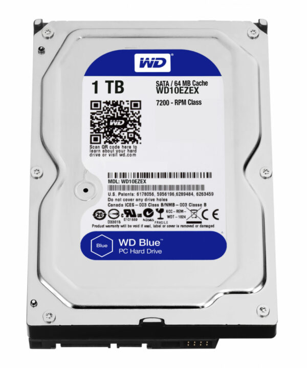 DISCO DURO WD 3.5″ 1TB (WD10EZEX) BLUE, 7200 RPM,64MB, SATA3 - Imagen 2