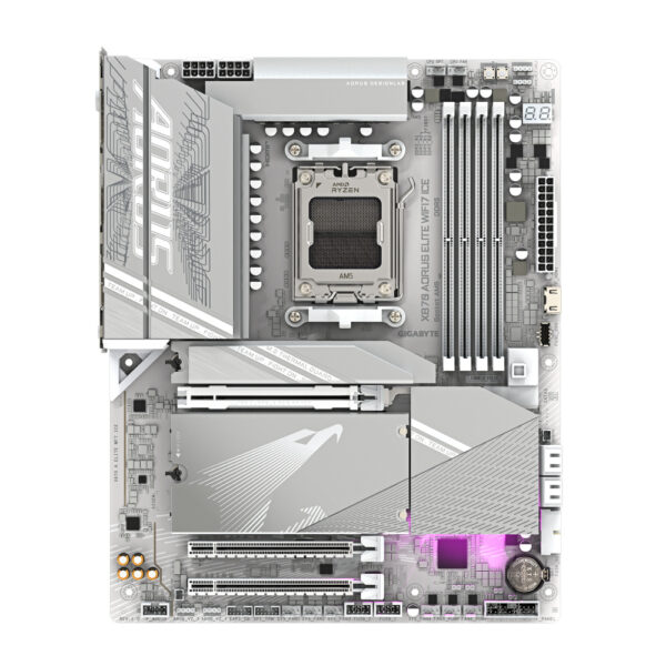 MOTHERBOARD GIGABYTE (X870 A ELITE WF7 ICE) SOCKET AM5, 4*DDR5 8000MHZ, HDMI, ATX, WIFI7/BT