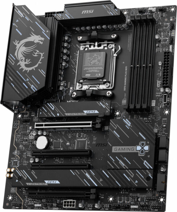 MOTHERBOARD MSI (X870 GAMING PLUS WIFI) SOCKET AM5, 4*DDR5 8200, HDMI, 3*M.2, ATX - Imagen 3