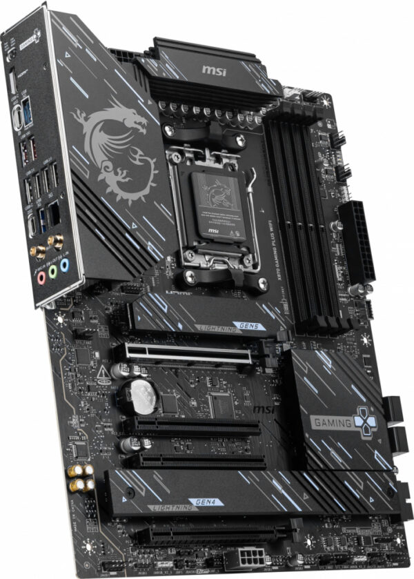 MOTHERBOARD MSI (X870 GAMING PLUS WIFI) SOCKET AM5, 4*DDR5 8200, HDMI, 3*M.2, ATX - Imagen 4