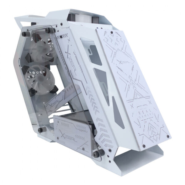 GABINETE XZEAL (XZGAIRRGBW) IRO2, MICRO ATX,CRISTAL+METAL 4*VENTI ARGB, SIN FUENTE, BLANCO - Imagen 3