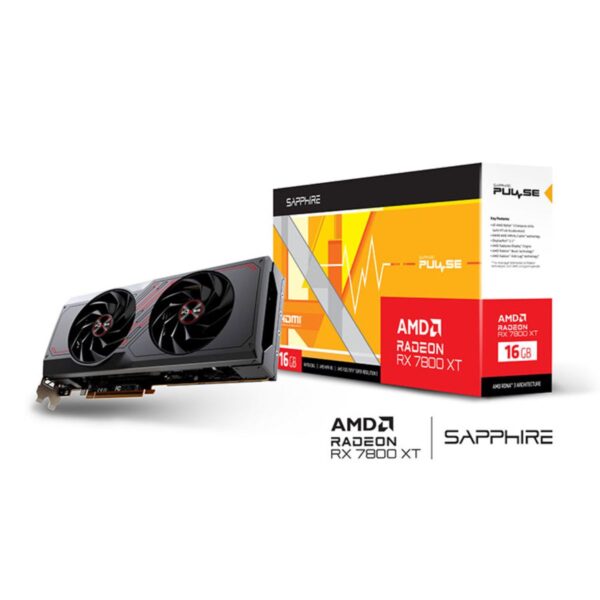 TARJETA DE VIDEO SAPPHIRE (11330-02-20G) PULSE RADEON RX 7800 XT, 16GB GDDR6, 2430MHZ, 2*DP, 2*HDMI