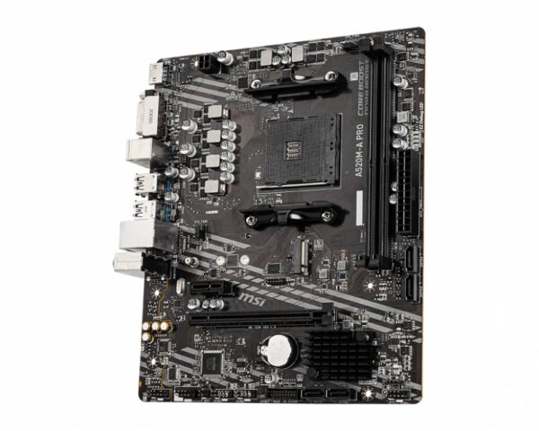 MOTHERBOARD MSI (A520M-A PRO) SOCKET AM4, 2*DDR4 4400, HDMI,DVI-D, M-ATX - Imagen 2