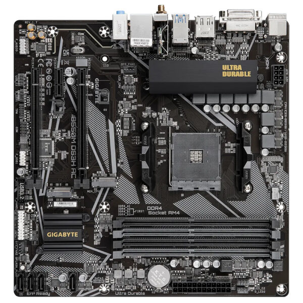 MOTHERBOARD GIGABYTE (B550M DS3H AC REV. 1.7) SOCKET AM4, 4* DDR4 ,HDMI,MICRO ATX,RGB FUSION,WIFI/BT - Imagen 3