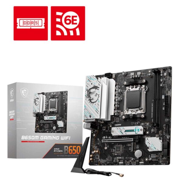 MOTHERBOARD MSI (B650M GAMING WIFI) SOCKET AM5, 2*DDR5 7800, 1*HDMI, 1*DP, 2*M.2, MICRO ATX