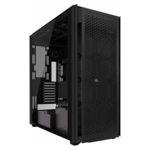 GABINETE CORSAIR (CC-9011273-WW) ICUE LINK 9000 AIRFLOW,CRISTAL TEMP,SUPER TORRE,SIN FUENTE,NEGRO