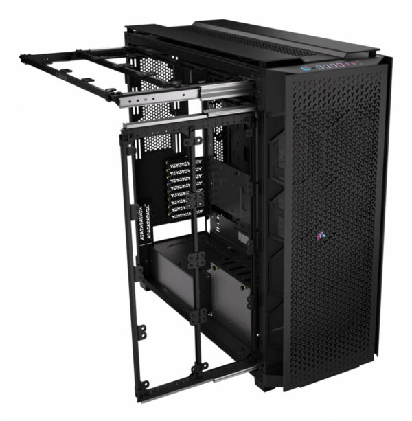 GABINETE CORSAIR (CC-9011273-WW) ICUE LINK 9000 AIRFLOW,CRISTAL TEMP,SUPER TORRE,SIN FUENTE,NEGRO - Imagen 2