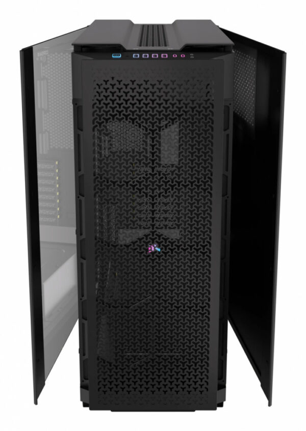 GABINETE CORSAIR (CC-9011273-WW) ICUE LINK 9000 AIRFLOW,CRISTAL TEMP,SUPER TORRE,SIN FUENTE,NEGRO - Imagen 3