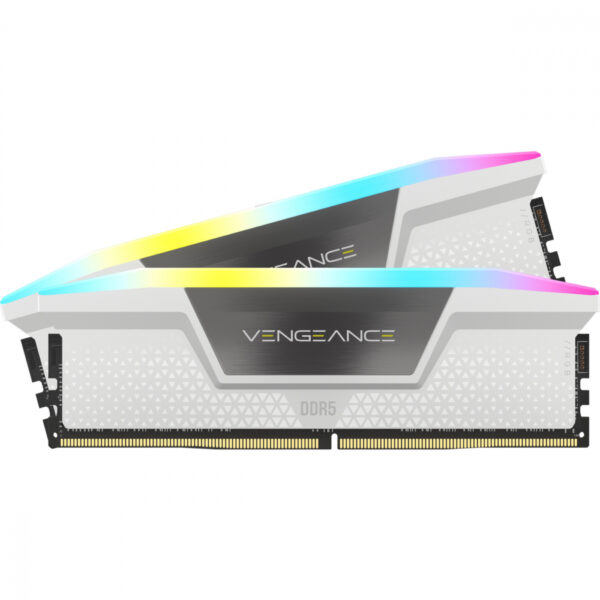 MEMORIA DIMM DDR5 CORSAIR (CMH64GX5M2B5200C40W) 64GB (2X32GB) 5200MHZ VENGEANCE RGB BLANCO - Imagen 2