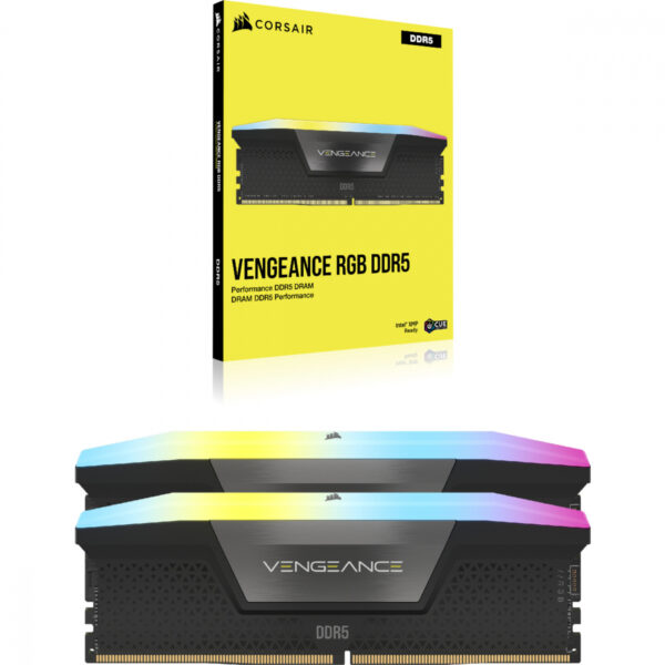 MEMORIA DIMM DDR5 CORSAIR (CMH96GX5M2B5600C40) 96GB 5600MHZ (2X48GB) VENGEANCE RGB,NEGRO CL40-77 - Imagen 3