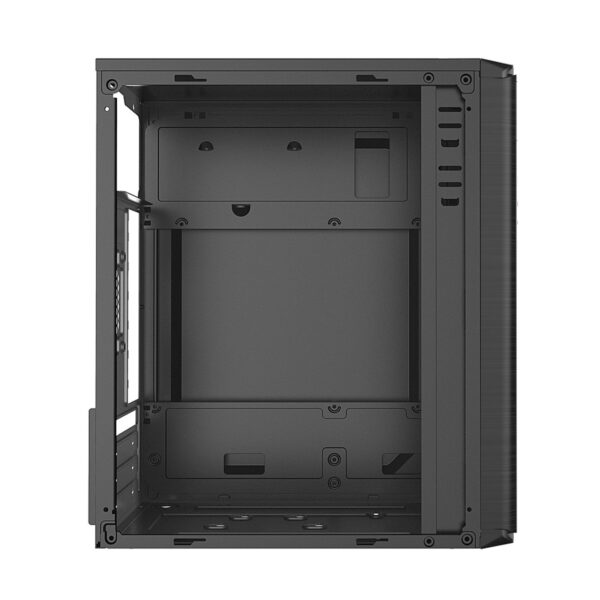 GABINETE EVOTEC (EV-1023) MINI ATX, FUENTE 500W, 3 VENTILADORES, 2*USB 3.0,NEGRO - Imagen 4