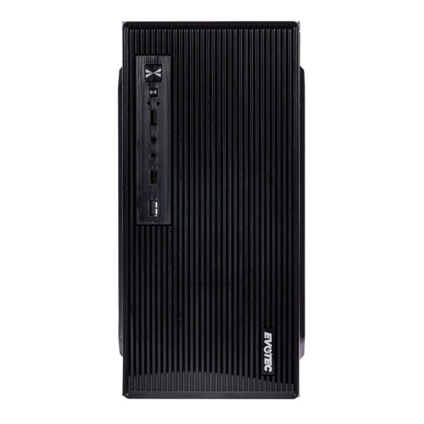 GABINETE EVOTEC (EV-1023) MINI ATX, FUENTE 500W, 3 VENTILADORES, 2*USB 3.0,NEGRO - Imagen 2