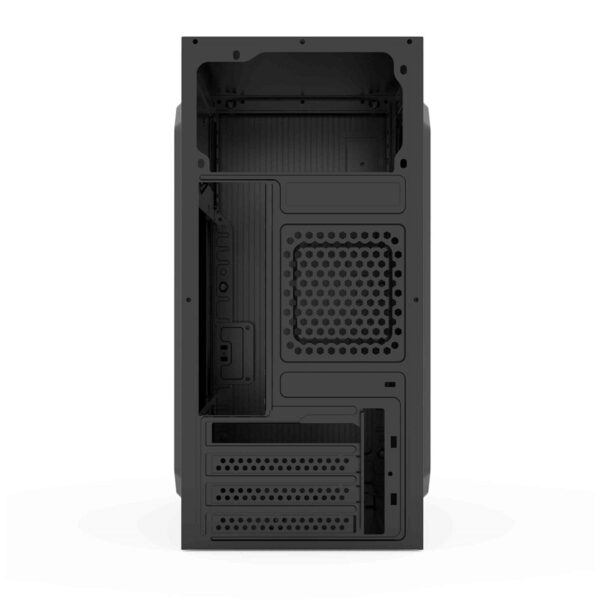 GABINETE EVOTEC (EV-1023) MINI ATX, FUENTE 500W, 3 VENTILADORES, 2*USB 3.0,NEGRO - Imagen 6