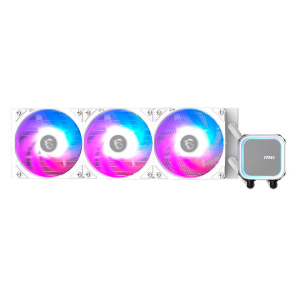 VENTILADOR P/CPU MSI (MAG CORELIQUID A13 360 WHITE) ARGB,ENFRIAMIENTO LIQUIDO, 3 FAN, 360MM, BLANCO