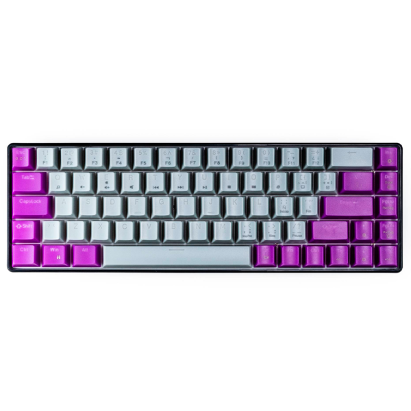 TECLADO NACEB (NA-0963G) MECANICO, RGB, 69 TECLAS GRIS CON EXTRA TECLAS INTERCAMBIABLES