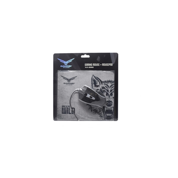 KIT 2 EN 1 NACEB (NA-632) MOUSE,MOUSE PAD,1200 DPI,USB,250*220,GRIS - Imagen 3