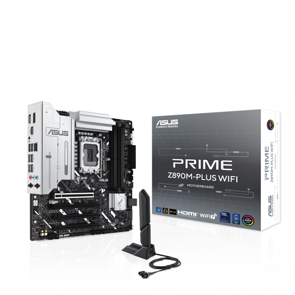 MOTHERBOARD ASUS (PRIME Z890M-PLUS WIFI) SOCKET 1851,4*DDR5,HDMI,USB-C,VGA,PCIE-4.0,WIFI7,MICRO ATX