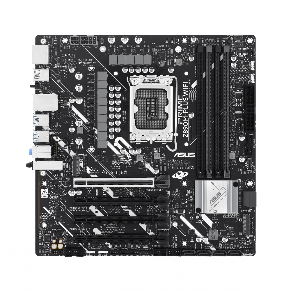 MOTHERBOARD ASUS (PRIME Z890M-PLUS WIFI) SOCKET 1851,4*DDR5,HDMI,USB-C,VGA,PCIE-4.0,WIFI7,MICRO ATX - Imagen 5