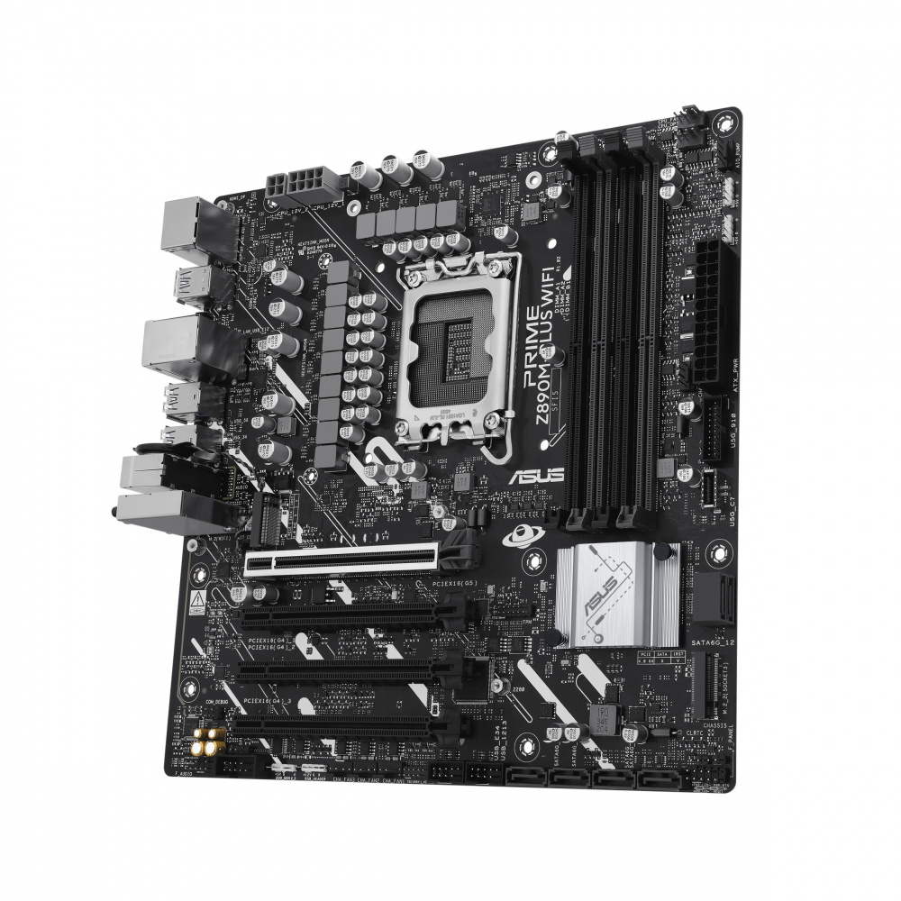 MOTHERBOARD ASUS (PRIME Z890M-PLUS WIFI) SOCKET 1851,4*DDR5,HDMI,USB-C,VGA,PCIE-4.0,WIFI7,MICRO ATX - Imagen 6