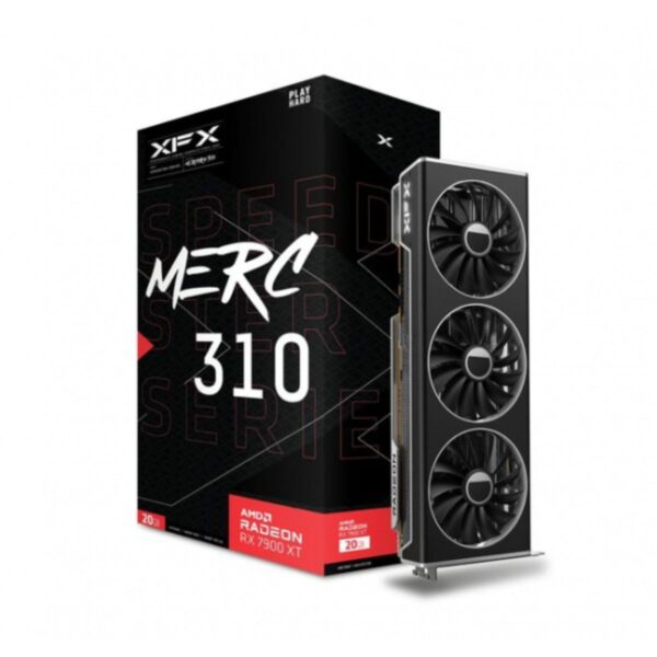 TARJETA DE VIDEO XFX (RX-79TMERCU9) SPEEDSTER MERC310 RADEON RX7900XT,20GB GDDR6, 2175 MHZ,3*DP,HDMI
