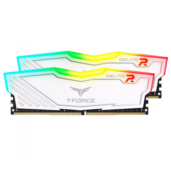 MEMORIA DIMM DDR4 TEAMGROUP (TF4D432G3200HC16FDC01) 32GB (2X16GB) 3200MHZ, DELTA R, CL16, RGB, WHITE