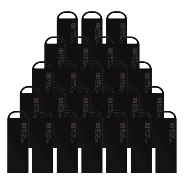 KIT DE 25 MEMORIAS USB VERICO (1UDOV-RCSY83-NN) 8GB PLUS METALICA VR25 SHINNY