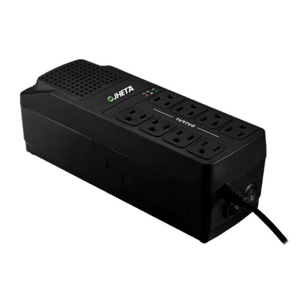 REGULADOR DE VOLTAJE JHETA (822122-01) AVR 1200,1200VA,600W,8 CONTACTOS ,USB