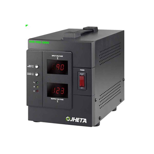 REGULADOR DE VOLTAJE JHETA (822302-00) AVR PRO3000VA,1600W,LED,4 CONTACTOS