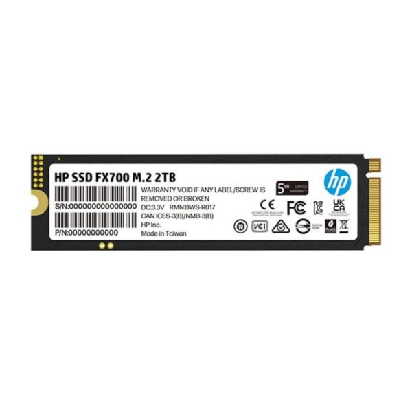 UNIDAD SSD M.2 HP 2TB (8U2N5AA) FX700. PCIE GEN 4X4, 7200MB/S