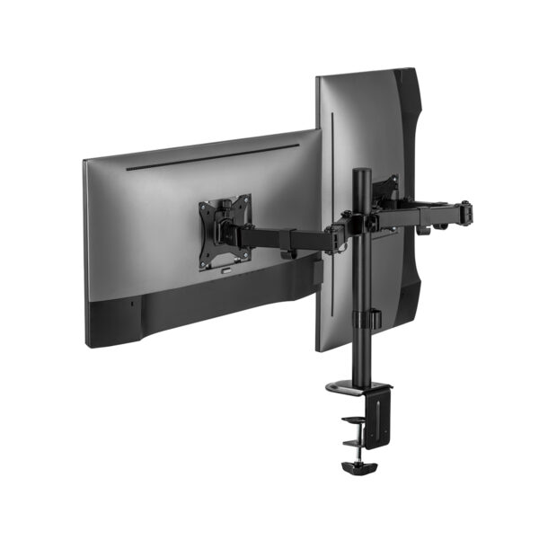 SOPORTE P/DOBLE MONITOR ACTECK (AC-934602) ENFORCEZONE SM490,SOPORTE VESA 75*75MM/100*100MM,NEGRO - Imagen 2