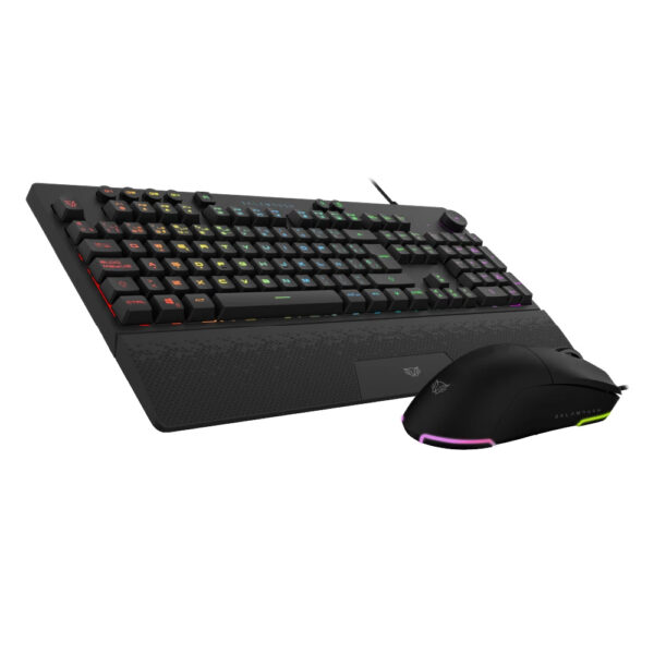 KIT TECLADO Y MOUSE ALAMBRICO BALAM RUSH (BR-936903) SQUAD MASTER PRO KTM777,113 TECL,12800 DPI,NEGR