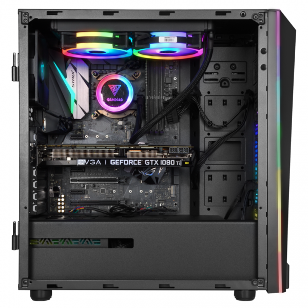 GABINETE GAMDIAS (GD-TALOS M1A) VIDRIO TEMP, 2*FAN RGB FRONTAL, 1*FAN TRAS, ATX, S/FUENTE - Imagen 4