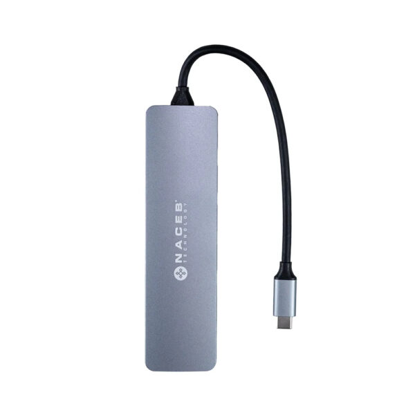 ADAPTADOR NACEB (NA-0127) HUB, USB TIPO C, 7 EN 1,  1* HDMI, 3*USB 3.0, 1*USB C, PD+SD/TF - Imagen 2