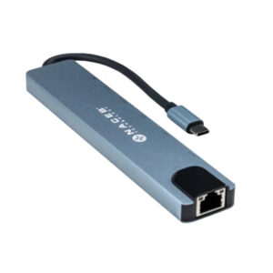 ADAPTADOR NACEB (NA-0128) HUB, USB TIPO C, 8 EN 1, 1*RJ45, 1* HDMI, 2*USB 2.0, 2*USB C, PD+SD/TF
