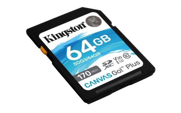 MEMORIA SD SDXC KINGSTON 64GB (SDG3/64GB) CANVAS GO PLUS, UHS-I, CLASE10 - Imagen 2