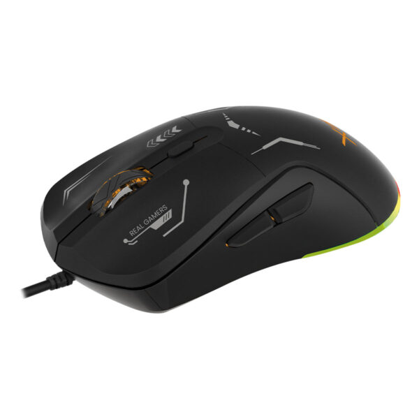 MOUSE XZEAL (XSAMGA2B) XST-401, 6 BOTONES, RGB, 7200DPI, USB 1.5 M, NEGRO - Imagen 2