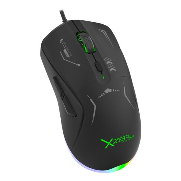 MOUSE XZEAL (XSAMGA2B) XST-401, 6 BOTONES, RGB, 7200DPI, USB 1.5 M, NEGRO - Imagen 3