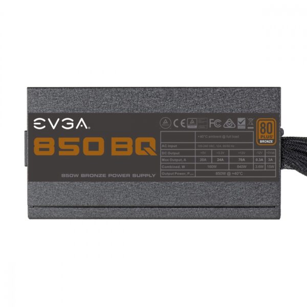PSU EVGA 850W BQ 80 PLUS  BRONZE SEMIMODULAR - Imagen 2